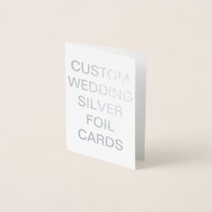 Custom Wedding Mini Personalisierte Silberfolie Folienkarte