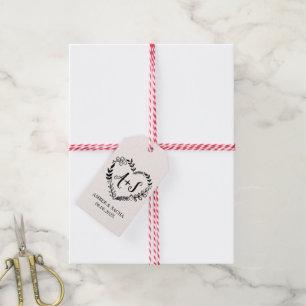 Custom Wedding Monogram Logo Geschenkanhänger