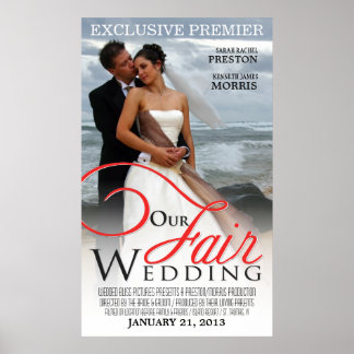 Custom Wedding Movie Poster Foto Template