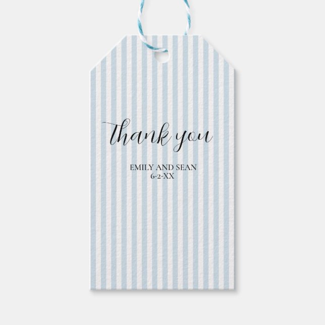 Custom Wedding Name Vielen Dank Geschenkanhänger (Vorderseite)