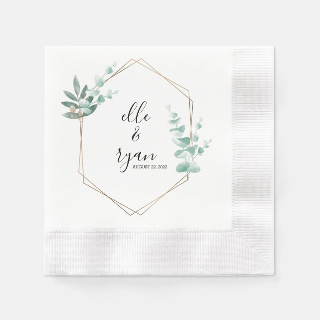 Custom Wedding Napkins Serviette (Vorderseite)