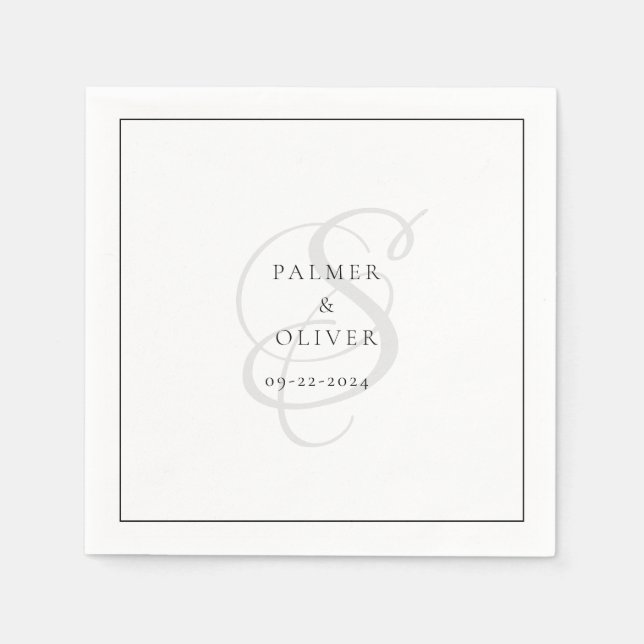 Custom Wedding Napkins Serviette (Vorderseite)