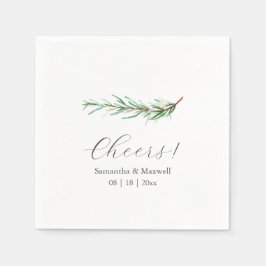 Custom Wedding Napkins Simple Rosemary Serviette