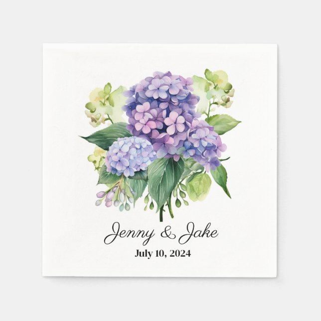 Custom Wedding Paper Napkins Serviette (Vorderseite)