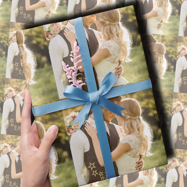 Custom Wedding Photo Geschenkpapier (Von Creator hochgeladen)