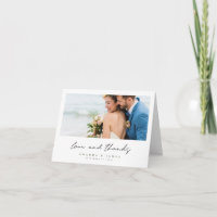 Custom Wedding Picture Dankeschön Karten