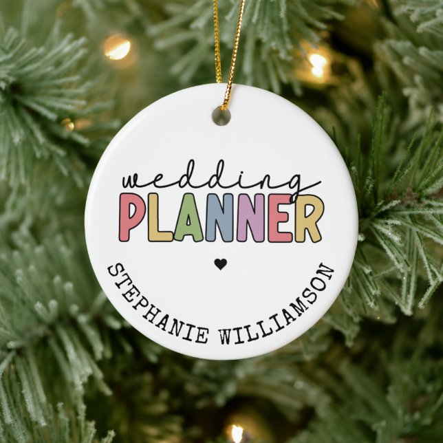 Custom Wedding Planner Event Planner Keramik Ornament (Baum)