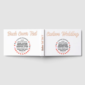Custom Wedding Real Foil Guest Book - ROSE GOLD Gästebuch