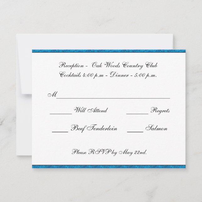 Custom Wedding Response Card RSVP Karte (Vorderseite)