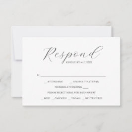 Custom Wedding RSVP Cards Türkis Blue
