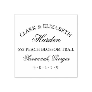 Custom Wedding Rücksendeadresse Briefmarke Gummistempel