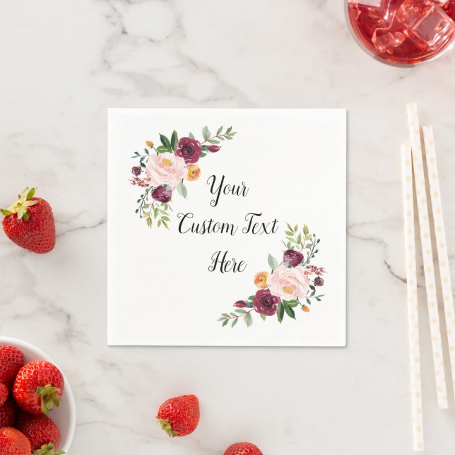 Custom Wedding Serviettes Personalisierter Empfang Serviette (Beispiel)