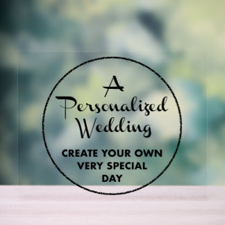 Custom Wedding Sign 11" x 14" Acryl Acrylschild