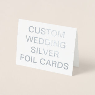 Custom Wedding Small Personalisiert Silver Foil Ca Folienkarte