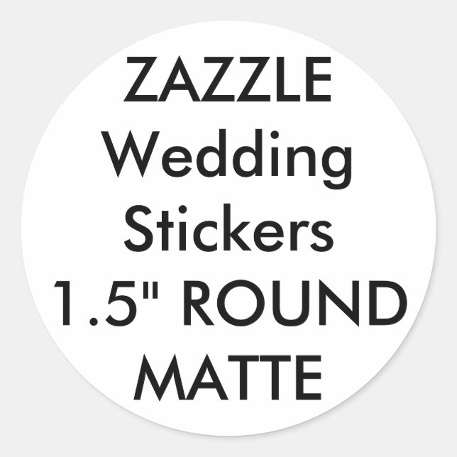 Custom Wedding Stickers 1,5" ROUND MATTE (20 k.) (Vorderseite)