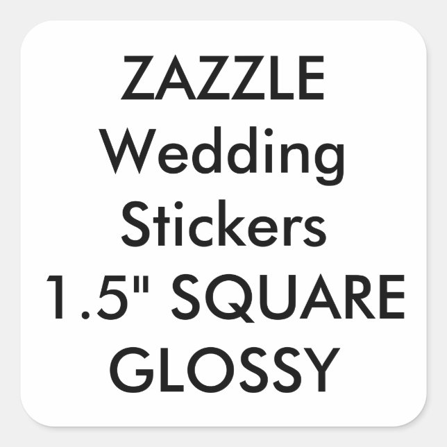 Custom Wedding Stickers 1.5" SQUARE GLOSSY, 20 pk. (Vorderseite)