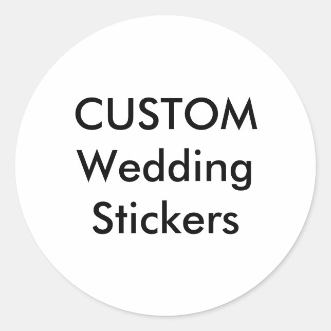 Custom Wedding Stickers 3" RUNDE GLOSSY (6 Stk.) (Vorderseite)