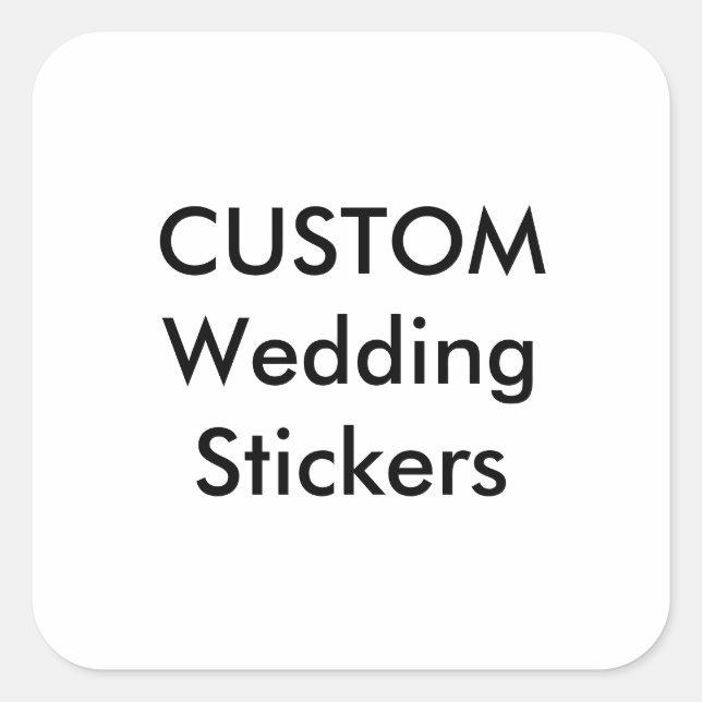 Custom Wedding Stickers 3" SQUARE GLOSSY (6 Stk.) (Vorderseite)