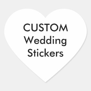 Custom Wedding Stickers HERZ GLOSSY (20 pk.)