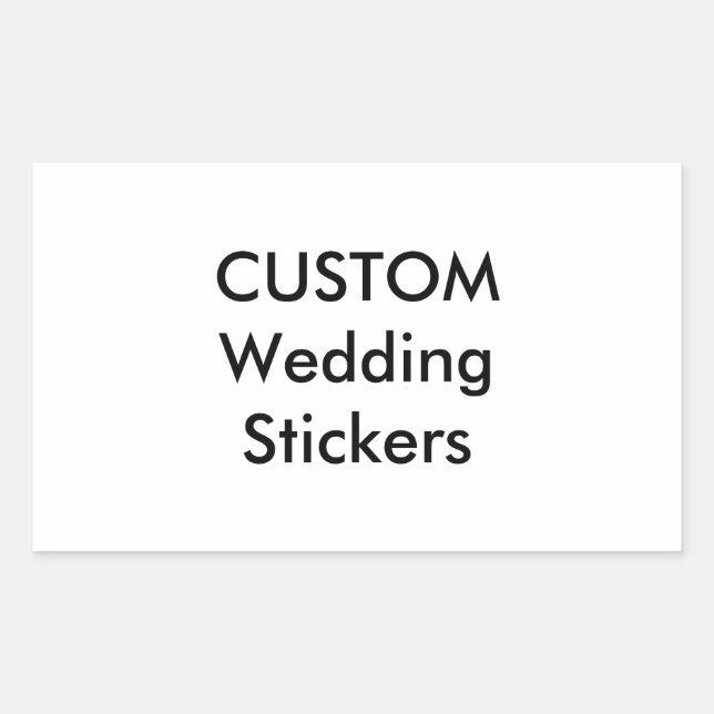 Custom Wedding Stickers RECTANGLE GLOSSY (4 Stk.) (Vorderseite)