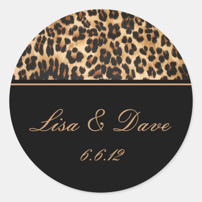 Custom Wedding Stickers Safari (Vorderseite)