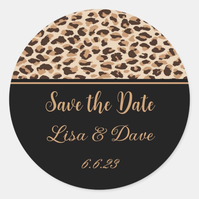 Custom Wedding Stickers Save the Date (Vorderseite)