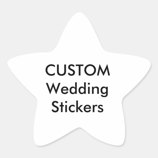 Custom Wedding Stickers STAR MATTE (20 pk.) (Vorderseite)