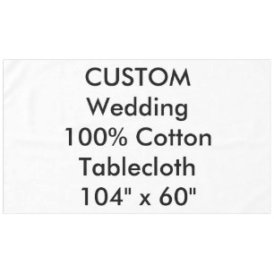 Custom Wedding Tablecloth 104" x 60" Tischdecke