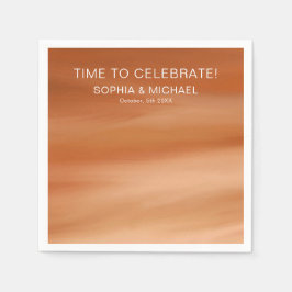 Custom Wedding Template Terracotta Herbst Fall Serviette