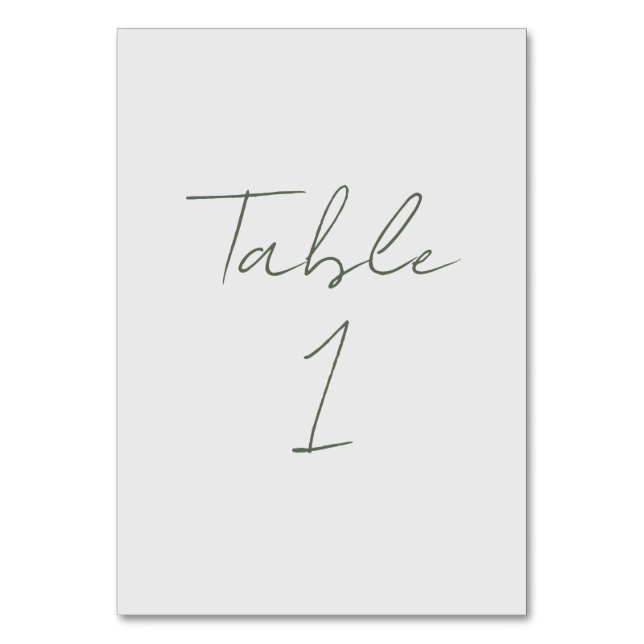 Custom Wedding Tischnummer Card (Vorderseite)