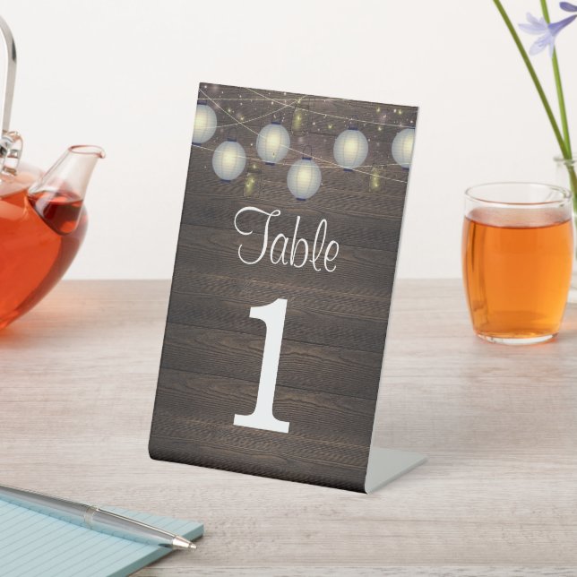 Custom Wedding Tischnummer Sockelschild (In SItu)