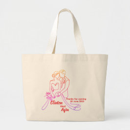 Custom Wedding Tote Bag - Personalisiert Jumbo Stoffbeutel