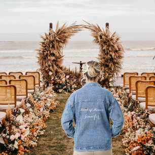 Custom Wedding Trauzeugin Junggeselinnen-Abschied Jeansjacke