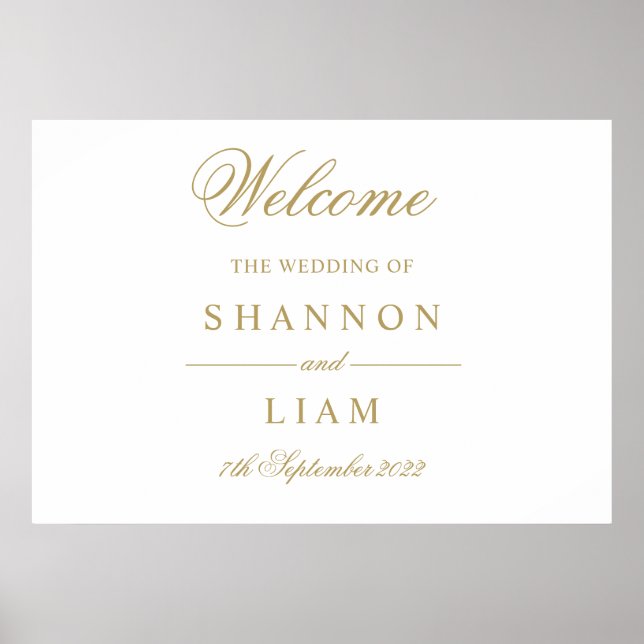 Custom Wedding Welcome Poster (Vorne)