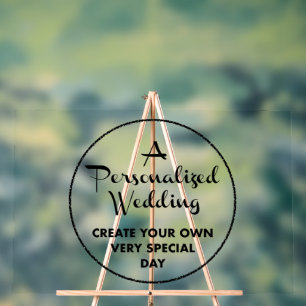 Custom Wedding Welcome Sign 24" x 36" Acryl Acrylschild