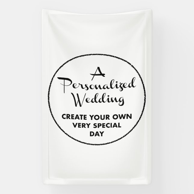 Custom Wedding Welcome Sign 4' x 2.5' Vinyl Banner (Vertikal)