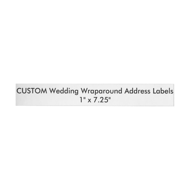 Custom Wedding Wraparound Address Labels 1"x7.25" Rundum-Adressaufkleber (Person)