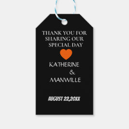 CUSTOM WEDEDOR FAVOR TAG MIT NAMEN UND DATUM GESCHENKANHÄNGER