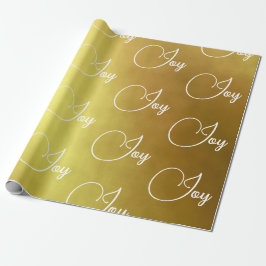 Custom Weihnachtsfeiertag Gruß Gold Farbe Joy Geschenkpapier
