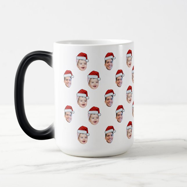 Custom Weihnachtsmannmütze Face Weihnachtsgeschenk Verwandlungstasse (Links)