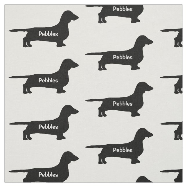 Custom Weiner Dog Silhouette Stoff (Muster)