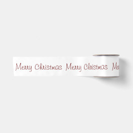 Custom weiß rot Frohe Weihnachten Satinband