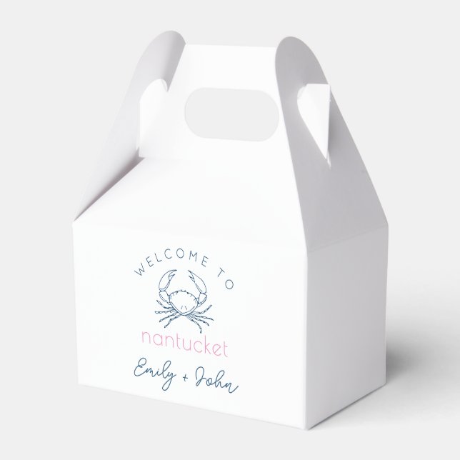 Custom Welcome to Nantucket Hochzeit Geschenkschachtel (Vorderseite)