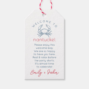 Custom Welcome to Nantucket Hochzeitstag Geschenkanhänger