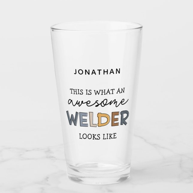Custom Welder Funny Phantastisch Welder Geschenke Glas (Vorderseite)