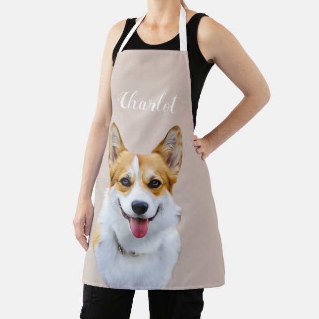 Custom Welsh Corgi Dog Personalisiert Zeichnend Schürze (InSitu)