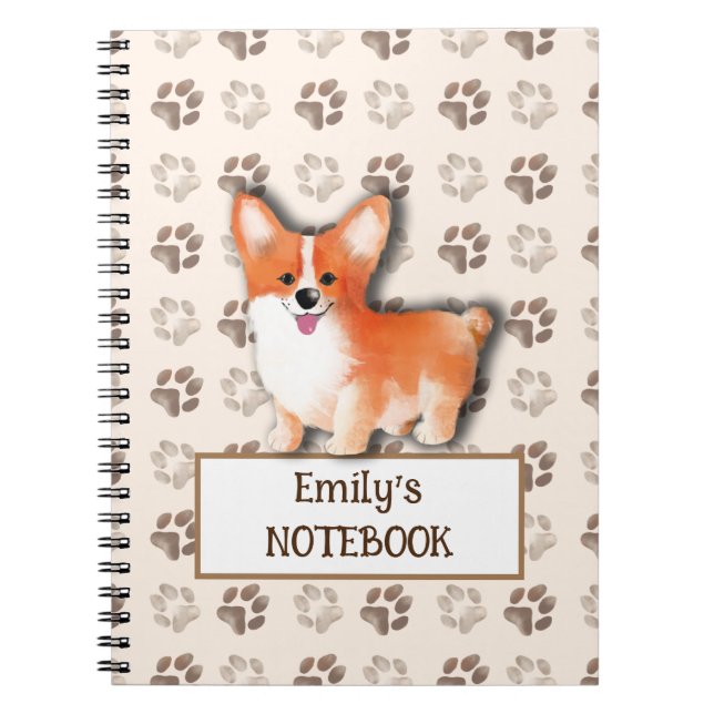Custom Welsh Corgi Pembroke Notebook Geschenk für  Notizblock (Vorderseite)