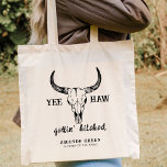 Custom Western Wedding Bachelorette Party Group Tragetasche<br><div class="desc">Do you need a bridal party tote bag for your upcoming western wedding? If so, then you need to check out our custom western wedding bachelorette party group tote bags! Our tote bags are perfect for the bride-to-be and her bridesmaids. They can be personalized with any name or monogramming, and...</div>