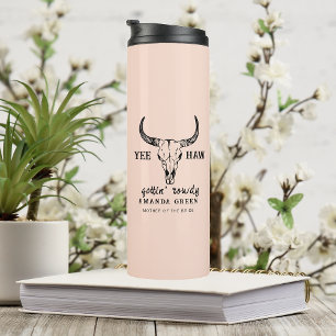 Custom Western Wedding Junggeselinnen-Abschied Gro Thermosbecher