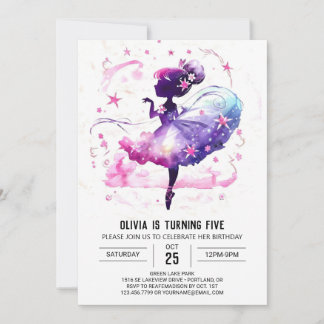 Custom Whimsical Ballerina Geburtstag Einladung